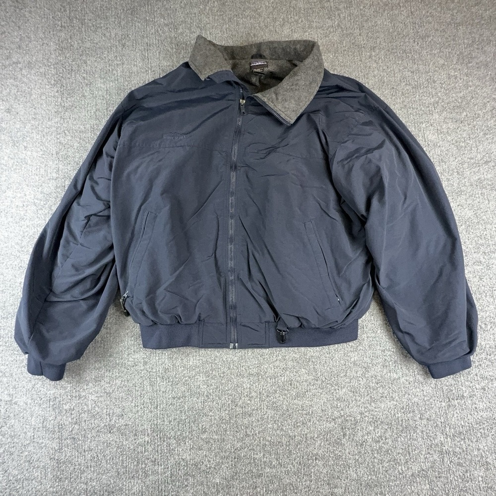 Vintage White Sierra Jacket Mens 2XL Blue Fleece Lined Bomber Outdoor Taiwan